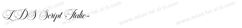 LDS Script Italic字体转换